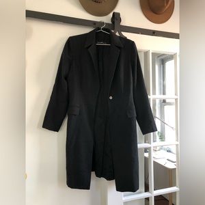 Tahari charcoal trench coat